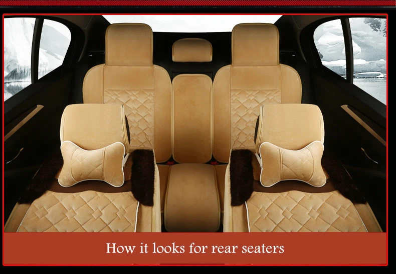winter warm plush flocking seat cover 17
