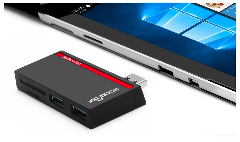 Rocketek USB 3,0 мульти 5 в 1 устройство чтения карт памяти Адаптер для SD/TF micro SD Microfoft Surface Pro 3/4/5/6 Hub портативный компьютер