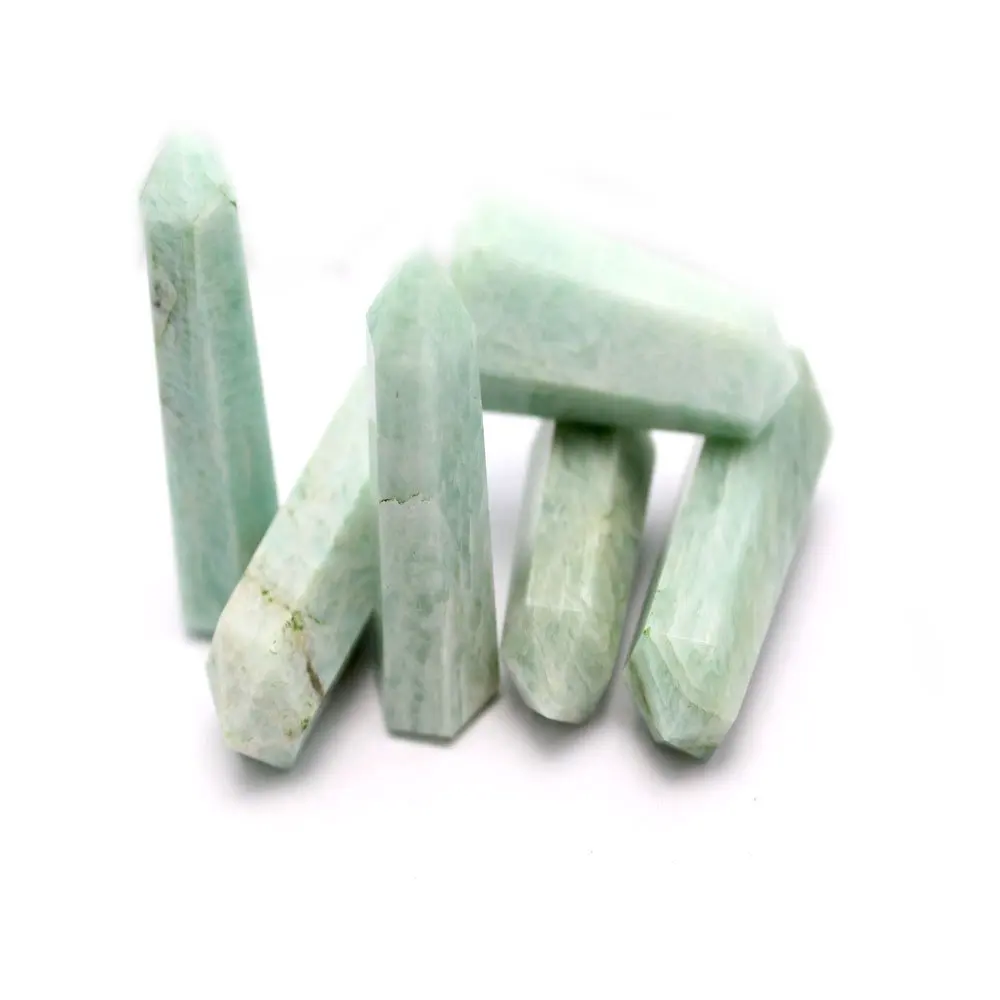 1 One Amazonite Crystal Tower Obelisk Point Wire Wrapping Chakra Reiki Crystal Grids 3 Long Stones Aliexpress