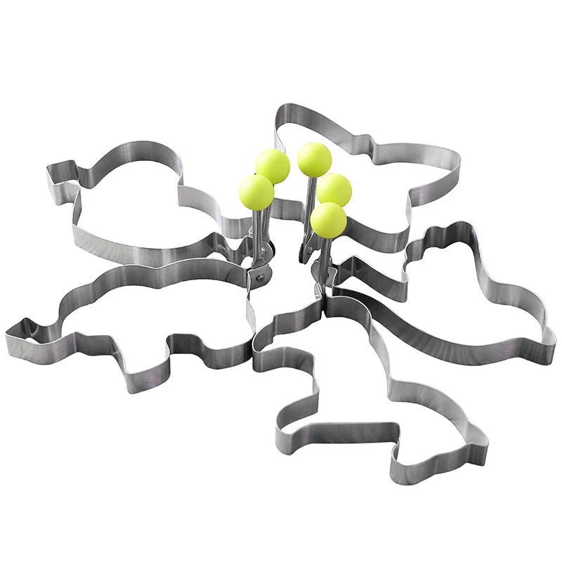 5 шт./лот упрочненная нержавеющая сталь формочки для жарки яиц Жарка яиц Форма r форма для блинов животных Форма яйцерезка