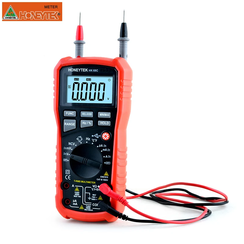 Usb мультиметр Цифровой мультиметр измеритель температуры измеритель емкости индикатор напряжения Ом частота Электрический тестер-транзистор