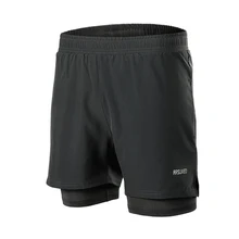 Летние мужские спортивные шорты для бега с защитой от пота эластичные быстросохнущие тренировочные марафонские шорты для бега для фитнеса Размеры S-XXL