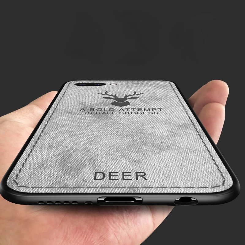 

Full Protective Case For Huawei Honor 10 Case Luxury Silicone Edge fabric Soft Back Case for Huawei Honor 10 cover Deer Pattern