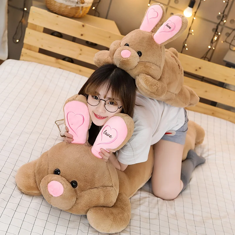 Прекрасный гигантский кролик, плюшевая игрушка, огромная Подушка для сна, куклы, детская игрушка, подарок для девочек, декор детской комнаты