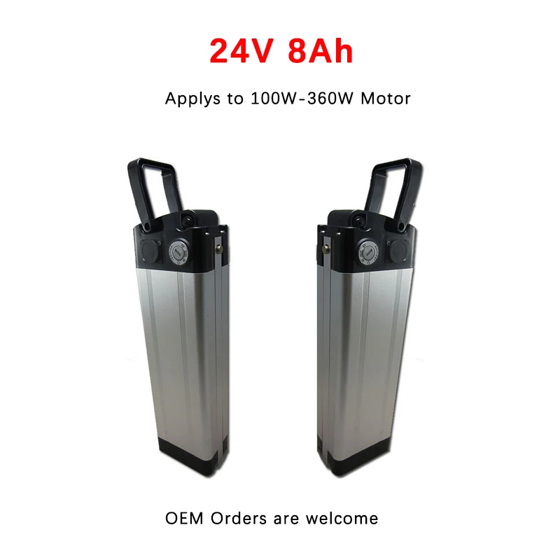 24V 8Ah 360W комплект литий ионных батарей для электровелосипеда Серебряная рыба Shimano