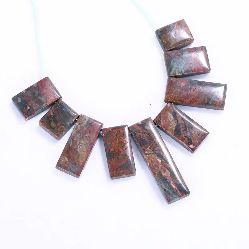 Природный камень Зеленый Опал подвеска ювелирные изделия, ювелирные изделия ожерелье, 35x15x6 мм, 62.6 г