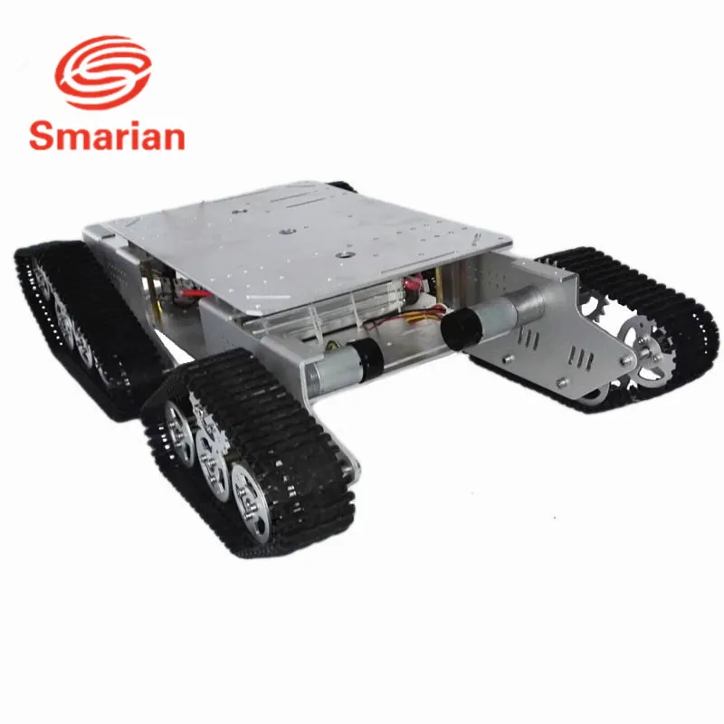 

Official smarian silver Caeser TD900 4WD Tracked Metal Tank Car Chassis Smart Robot Toy Robotic Competiton Diy Tracked Crawler