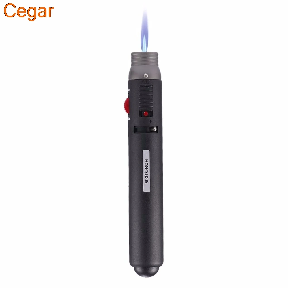 

Cegar Protable Kitchen Outdoor Lighter 1300 degree Torch Jet Flame Pencil Butane Gas Refillable Fuel Welding Soldering Pen