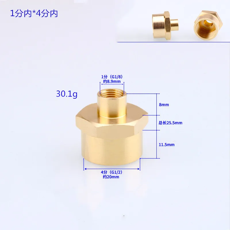 1/8 дюйма 1/4 дюйма 3/8 дюйма 1/2 дюйма с наружной резьбой латунный соединитель для шлака Латунная Труба с шестигранной насадкой для ниппелей Быстрый адаптер BSP male - Цвет: 1X4