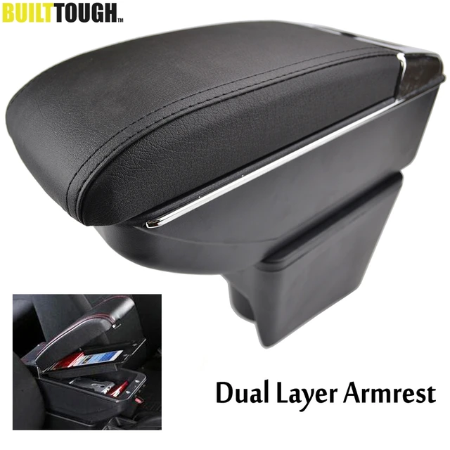 For Volkswagen Polo Mk5 6R Vento 2010 2017 Dual Layer Armrest Arm Rest