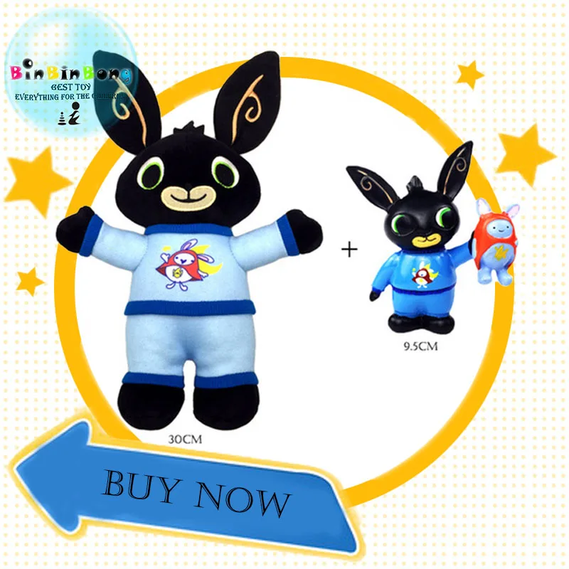 

Big Sale Plush Bing Bunny Blue Pajamas Bing Bunny Figurines with Hoppity Voosh Sula Plush Coco Toys for Children Gifts