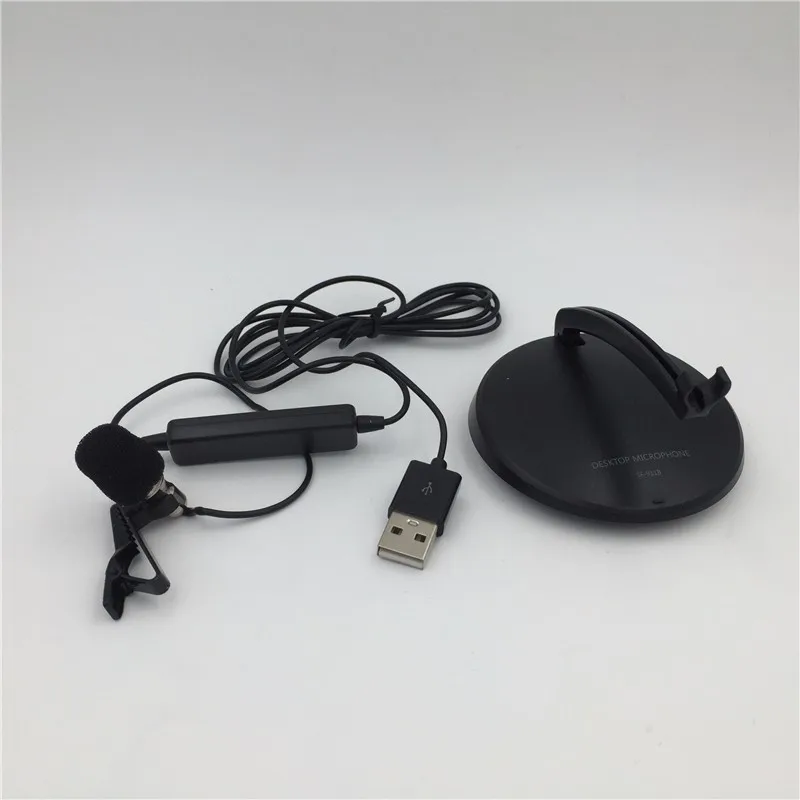Sf-911b Проводной USB микрофон петличный клип с подставкой Гусенек конденсаторный настольный микрофон для компьютера Гитары пение чате