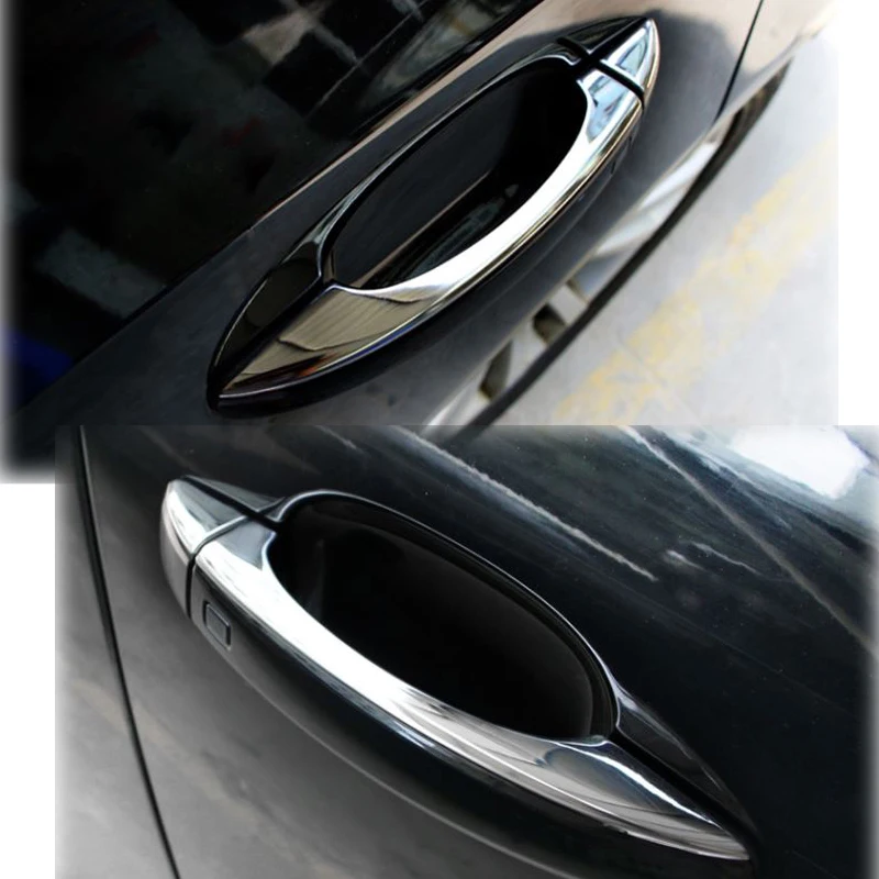 Высокое качество новая хромированная Автомобильная боковая дверная ручка Накладка с Умной замочной скважиной для Mitsubishi Eclipse Cross автомобильные наклейки 8 шт