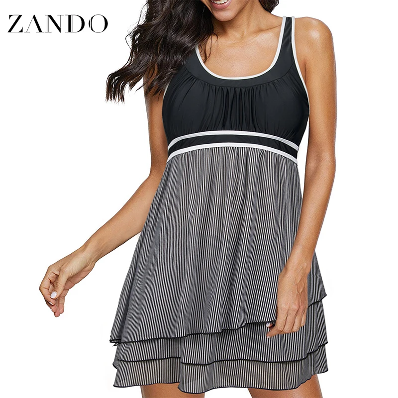 plus size swimdress with tummy control