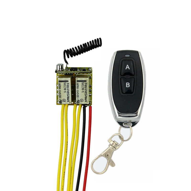 

DC 3.7V 4.5V 5V 7.4V 9V 12V Mini 2CH Relay Remote Switch Micro Wireless Switch NO COM NC Relay Receiver + Transmitter Contact