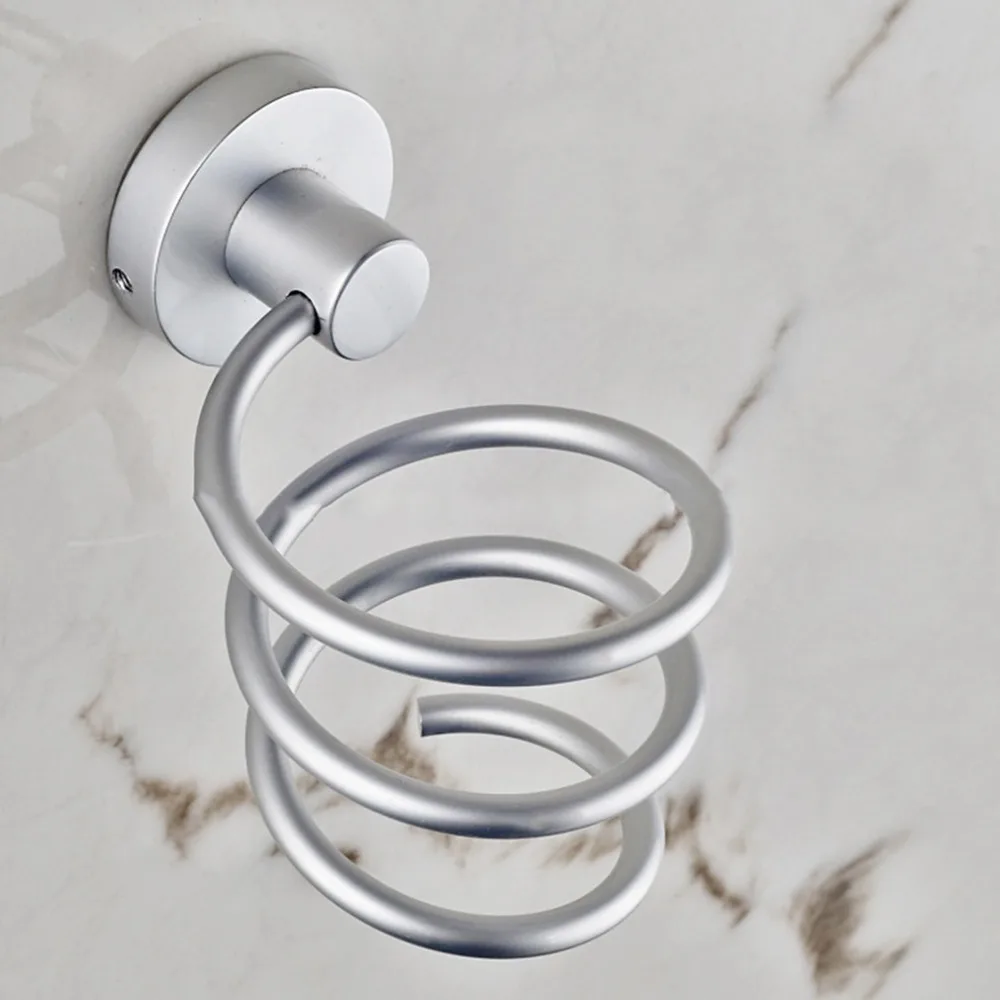 

2018 Spiral Wall Mounted Hair Dryer Storage Organizer Rack Holder Hanger Using in Bathroom Salon Stylist Tool Drier Organize