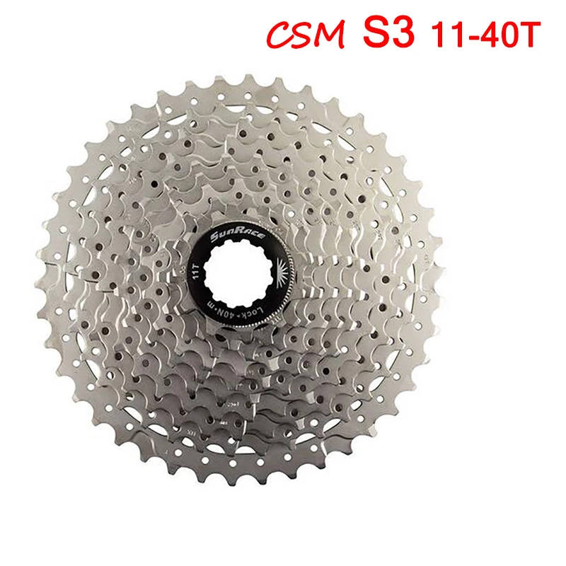 Sunracing 10 S кассета CSMS3 CSMX3 11-40T11-42T 11-46 T MTB велосипедная обгонная муфта Moutain велосипедная кассета Fit Shimano SRAM маховик - Color: 10S-S3-Sliver-11-40T