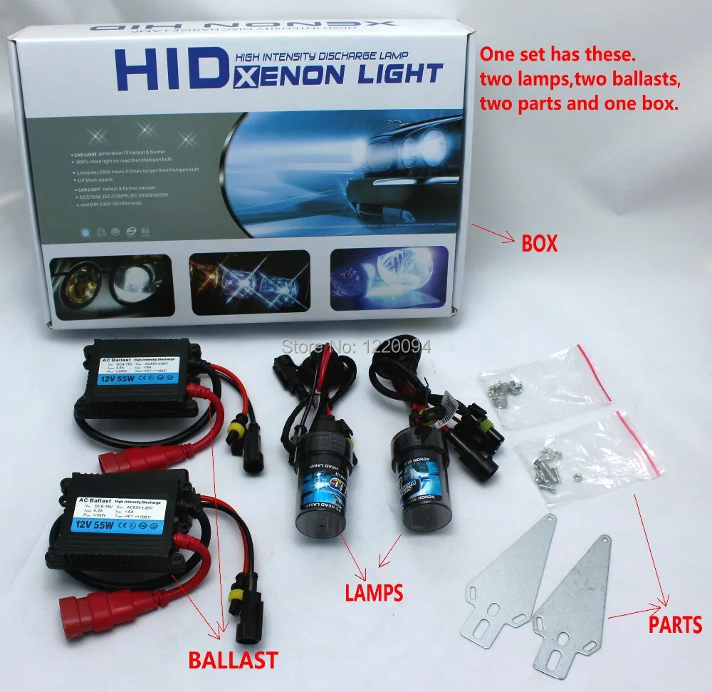 Buy High quality AC 55w hid xenon kit H1 H3 H7 H8 H9