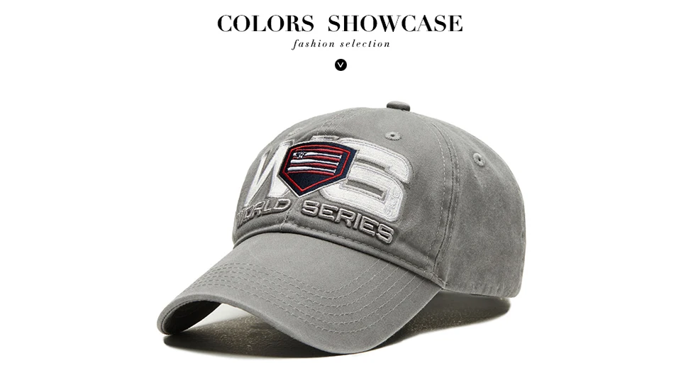 [EAGLEBORN] Hot Retro Washed Cotton Baseball Cap Fitted Cap Snapback Hat For Men Bone Women Gorras Casual Casquette Letter Cap