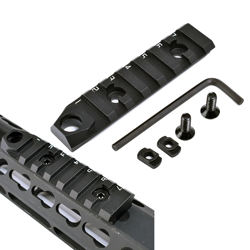 2PCS Double Rail Interface Key Mod M Lok Section Ar15 Rifle Scope Rail