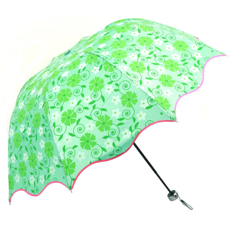 Purple Rain Folding Umbrellas Women With UV Protection Regenschirm