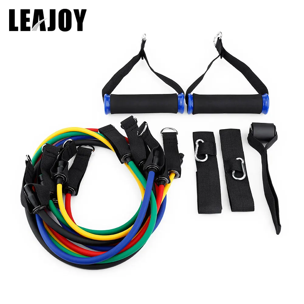 LEAJOY 11 шт. веревка для йоги Эспандеры для фитнеса Эспандеры практичная тренировочная эластичная резинка для волос Йога тренировки кордажа - Цвет: Multicolor