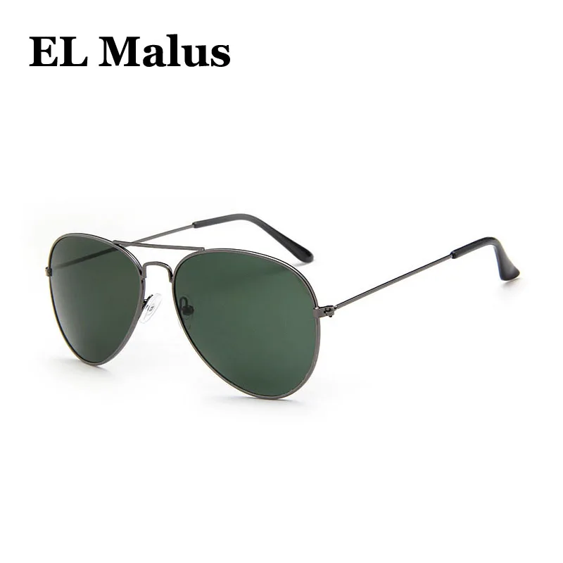 

[EL Malus]2019 Fashion Retro Men Aviation Pilot Sunglasses UV400 Vintage Gold Black Silver Green Big Frame Mirror Women Male