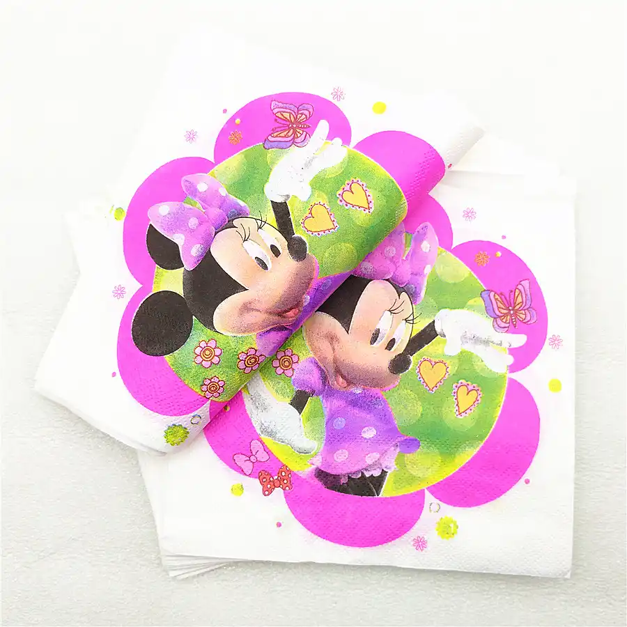 Minnie Mouse Fete Decoration Fournitures Enfants Anniversaire Faveurs Nappe Tasse Assiette Serviette Bebe Douche Decorations Rose Rouge Or Aliexpress