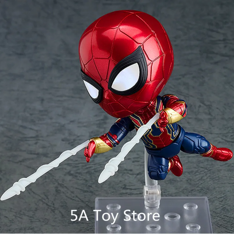 Marvel Мстители Бесконечность войны Железный паук Человек-паук Nendoroid 1037 ПВХ фигурку Коллекционная модель дети игрушки куклы