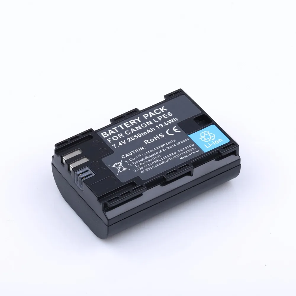 2 шт PROBTY LP E6 LPE6 батареи камеры + двойной USB портативное зарядное устройство для Canon