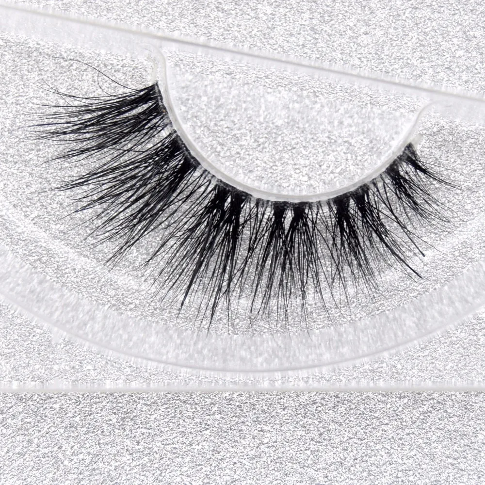 

Visofree 3D Mink Lashes Hand Made Full Strip False Eyelash Thick Wispy lashes Fluffy Crisscross Invisible Band Mink Lashes F202