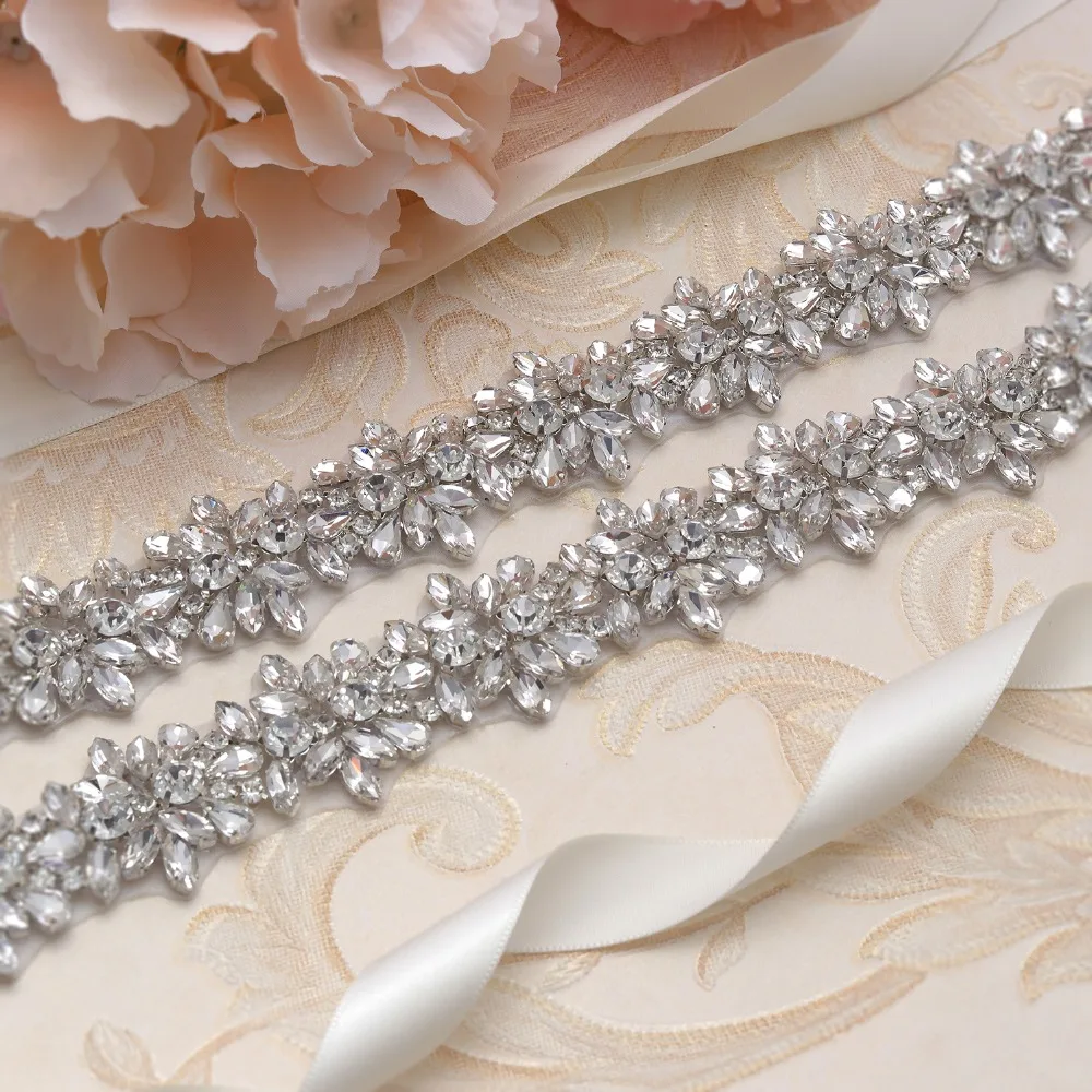 Big Sale Yanstar Silver Rhinestones Belt Diamond Wedding Belt