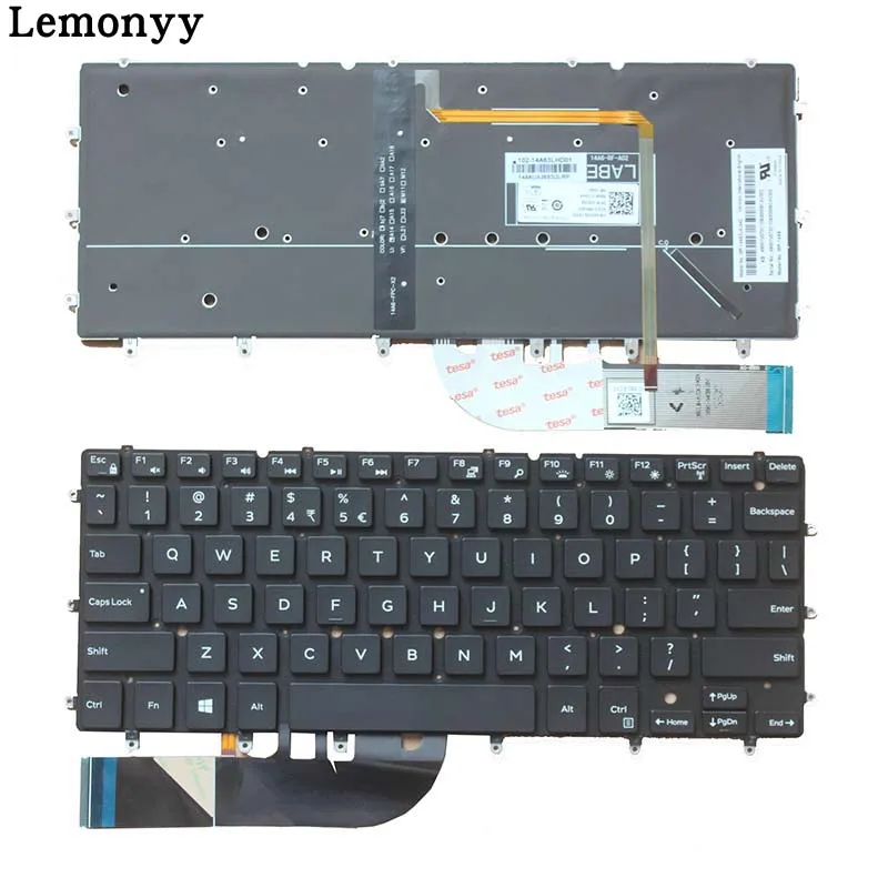 

New Keyboard FOR DELL XPS 13 9343 xps13 9350 XPS 13 7352 7353 7359 15BR N7547 N7548 17-3000 US laptop keyboard Backlight