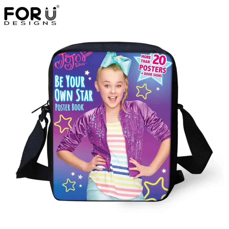 FORUDESIGNS/милые школьные сумки для девочек-подростков, суперзвезда JoJo Siwa, принт, детские сумки на плечо, повседневные школьные сумки для студентов - Цвет: HK7012E