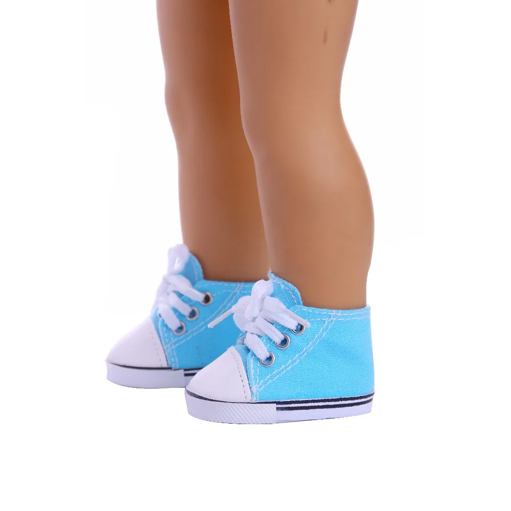 LUCKDOLL Многоцветный холст обувь подходит 1" Американский 43 см Кукла одежда аксессуары, игрушки для девочек, поколение, подарки на день рождения