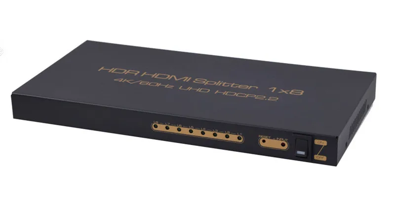 T HDR 8 Ports HDMI Splitter Switch 1x8,4Kx2K60H 3D Full HD1080P Male Connector,Power Adapter Dolby-AC3DSD For HDTV Free Shipping (5)