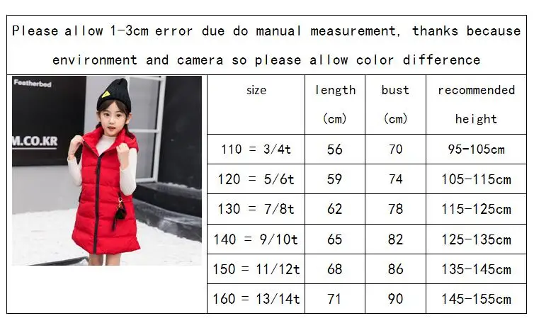 Kids Clothes Girls Vest Hooded Sleeveless Outerwear Winter Warm Children Solid Coats Vest Patchwork Cotton-padded Waistcoat