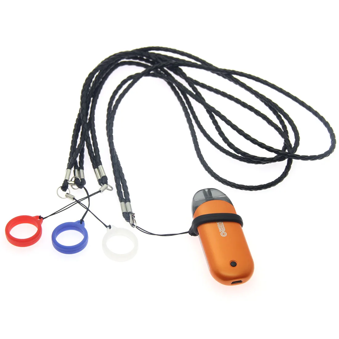 

PU Leather Four-strand woven lanyard E-Cigarette Mod Silicone Ring Lanyard Pod Portable Case For Nord Zero VAPE Box Vapor