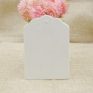 200 Cartellini Porta Fermagli Per Capelli In Carta Kraft - Marrone E Bianco 6,6x11,5 Cm