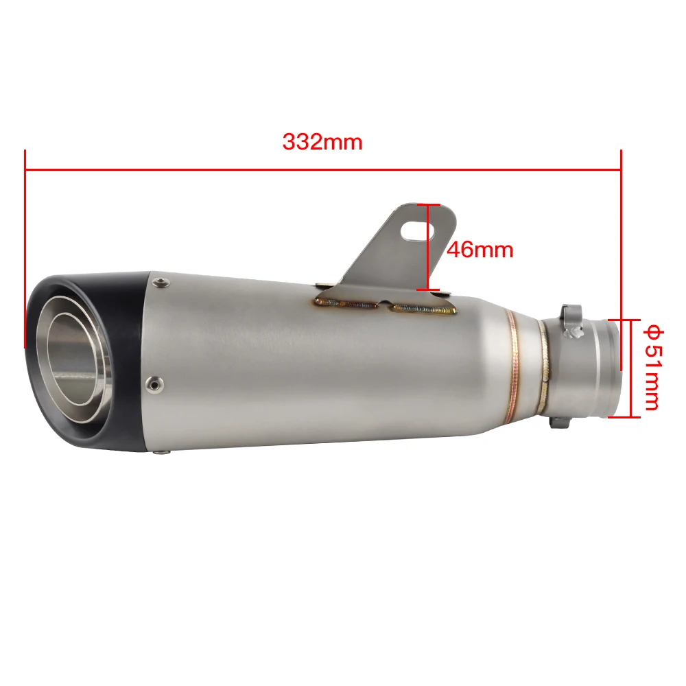 NICECNC ATV de la motocicleta silenciador de Escape de escapar de deslizamiento 38-51mm para YZF R1 R6 MT07 MT09 FZ1 FZ6 GSXR600RR Z1000 Z750 ZX6R