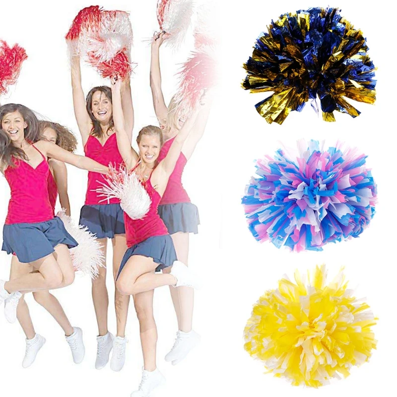 Handheld Pom Poms Cheerleader Cheerleading Cheer Pom Dance Party 