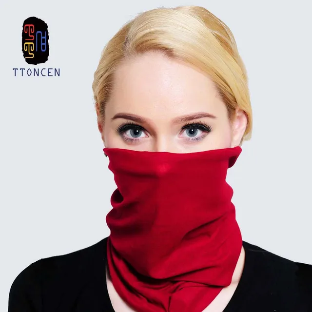 Solid Multi wear Face Mask Neck Tube Scarf Bandana Head