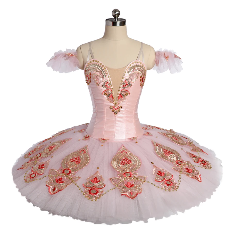 Розовый взрослый профессиональный балетная пачка Спящая красавица сценические костюмы Детский балетный танец соревнования Apperal