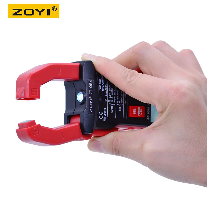 ZOYI Digital Clamp Meter 4000 Counts AUTO DC/AC Voltage AC Current Clamp Analog Multimeter True Rms pinza amperimetrica