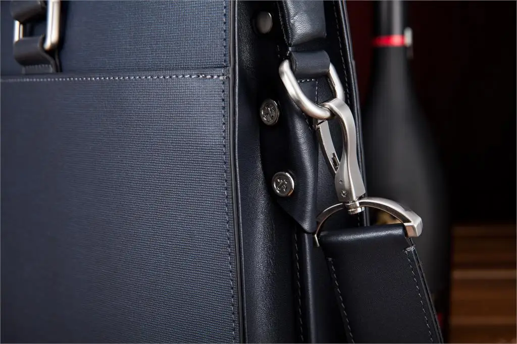 YINTE модный мужской портфель кожаная сумка мужская сумка на плечо синяя сумка-мессенджер 14 дюймов сумки портфель T8331-5