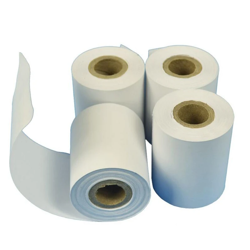 6 rolls/set Office School Supplies Cash Register Paper Thermal Paper Roll 57x40mm Single Type 65g POS Printer