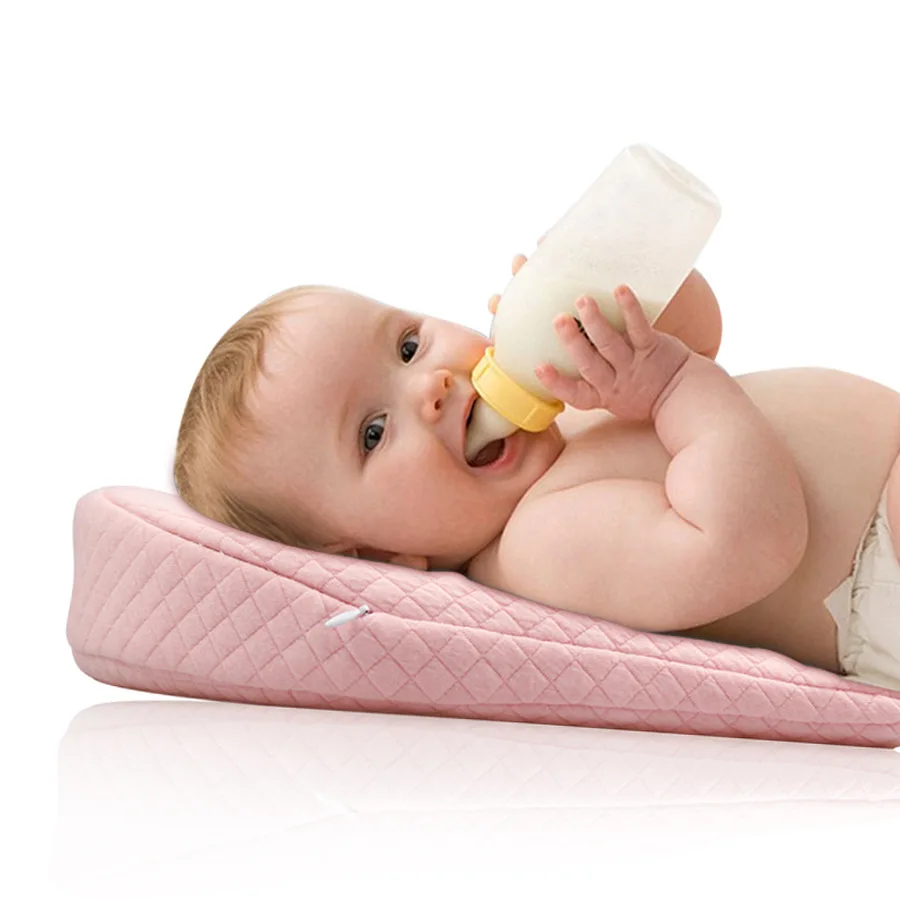 

Newborn Baby Sleep Pillow Anti Baby Spit Milk Crib Cot Sleep Positioning Wedge Pillow Memory Foam Infant Nursing Pillow babycare