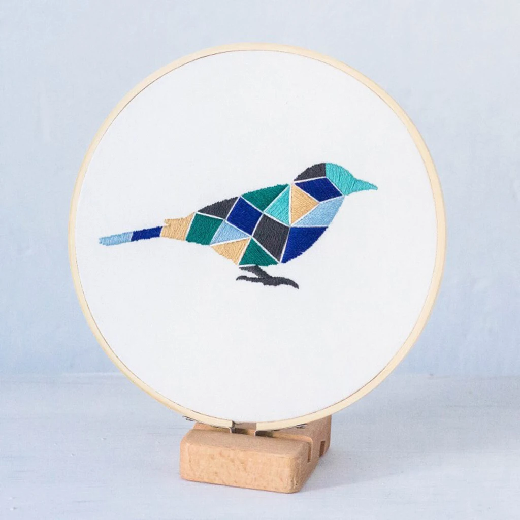 DIY Animals Pattern Embroidery Kits for Beginner Needlework 3D Cross Stitch Embroidery Set Craft Sewing Accessories