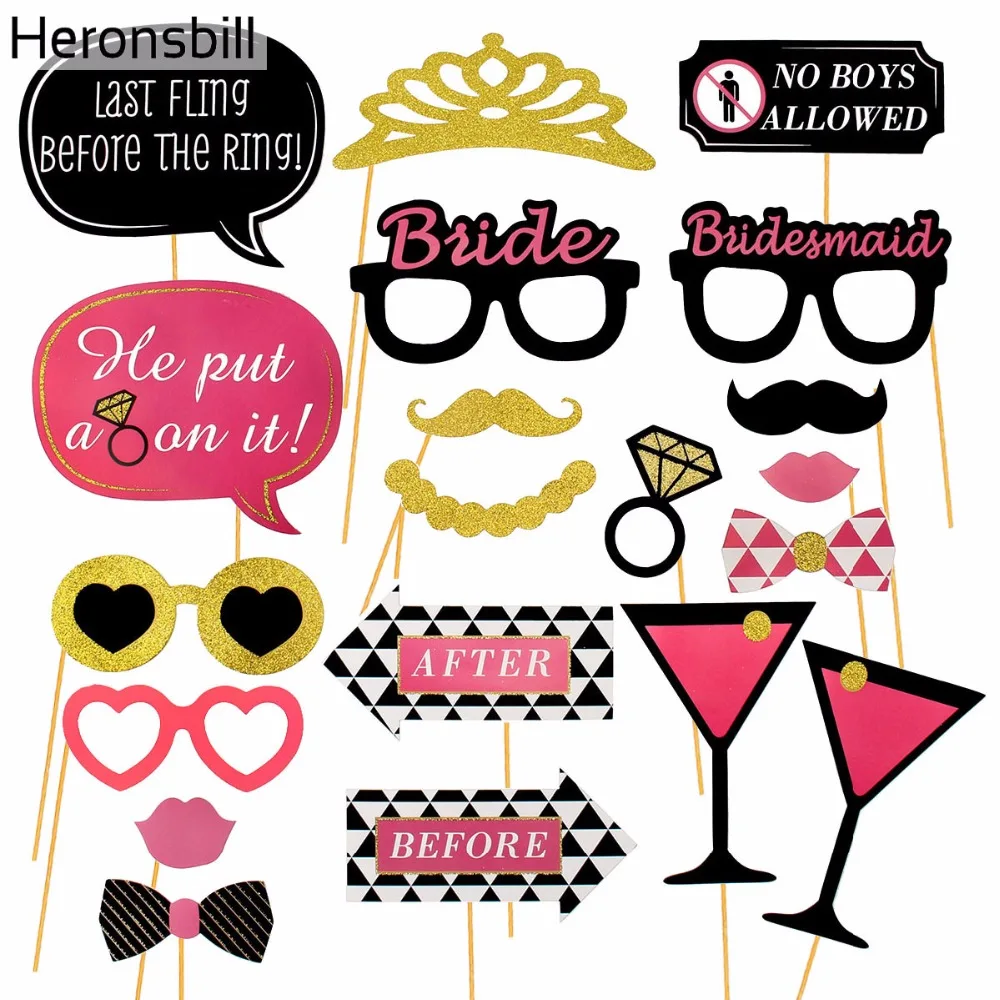 Heronsbill 20 31Pcs Photo Booth Props Hen Bachelorette ...