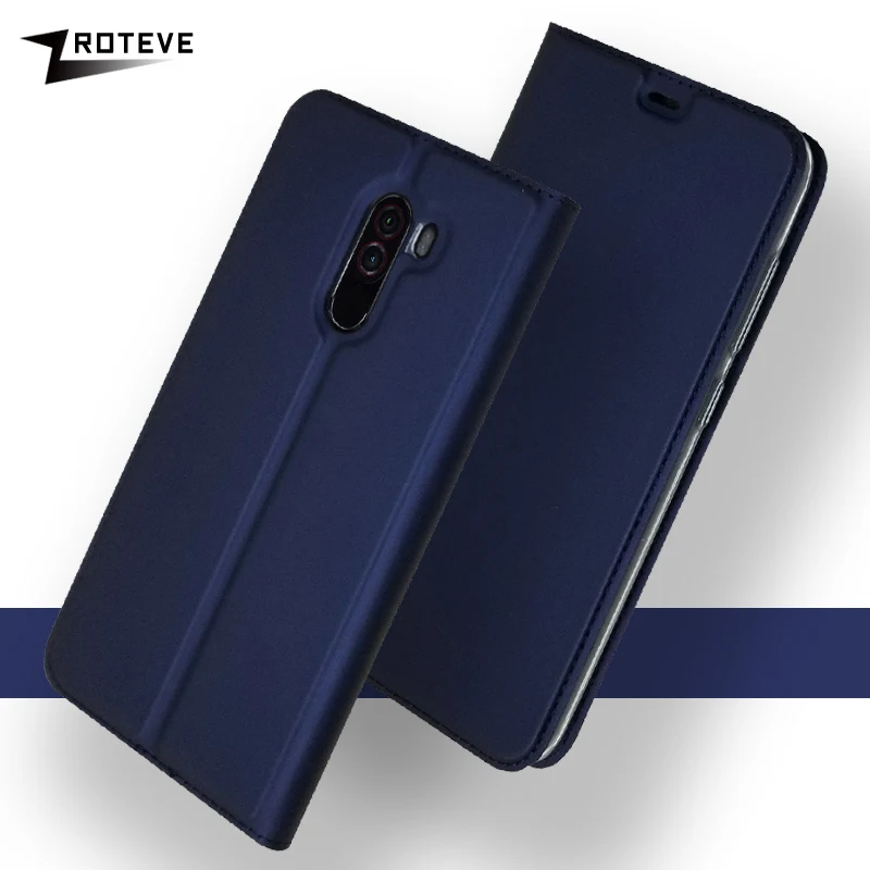 Чехол для Xiaomi Pocophone F1 кожаный флип кошелек Poco чехол подставка Магнитный чехлы